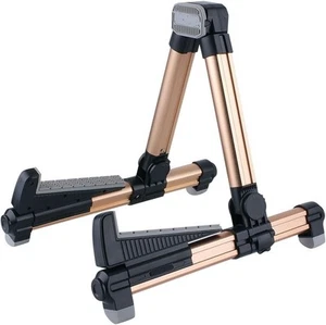 Alumium Ally A Frame Universal Folding Acoustic Guitar Stand, Suitable Gold - Picture 1 of 9