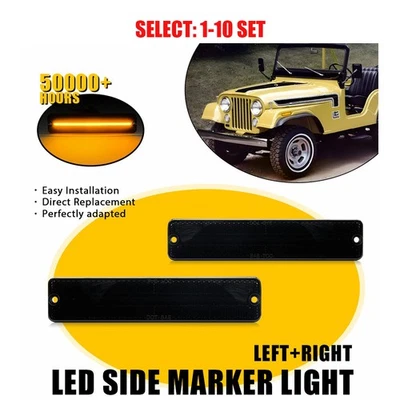 Luces LED delanteras laterales para camioneta Jeep CJ5 CJ6 CJ7 Wagoneer J10 J20 2-20x Foto 1 de 4