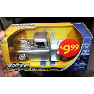 Chevy Stepside 1955 Jada Bigtime Muscle 2008 cromo plateado escala 1:24 (K) - Imagen 1 de 6