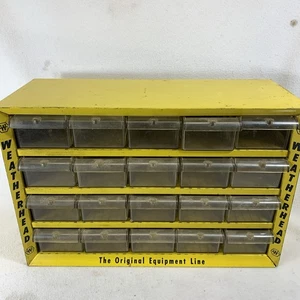 Armadietto negozio accessori ricambi metallo 20 cassetti testa meteo vintage anni 60 - Foto 1 di 8