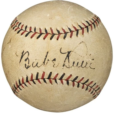 Babe Ruth Lou Gehrig Yankees 1920s Signed Spalding NL Baseball BAS+PSA LOA - Image 1 of 4