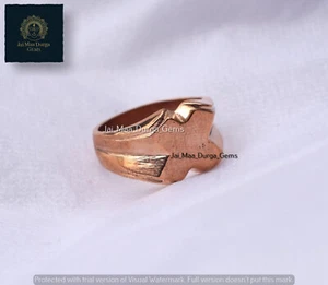 Neu massiver Kupferring, Herren Frauen Kreuz X Siegelring, Unisex Ring Herrenschmuck - Bild 1 von 6
