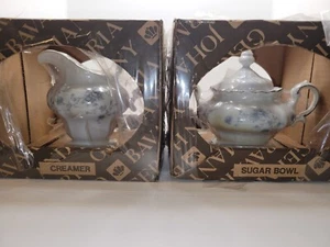 NEW Set of 2 Johann Haviland BLUE GARLAND Creamer & Covered Sugar Bowl Vintage - Bild 1 von 4