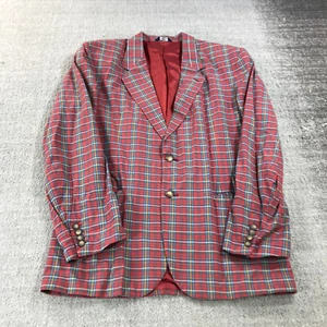 Vintage Gap Blazer Mens Medium Sport Coat Madras Jacket Green Scottish VTG - Picture 1 of 10