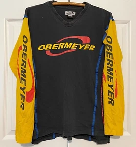 Vintage Obermeyer Motocross Trikot Medium Langarm Y2K Flame Logo Racing Ski - Bild 1 von 8