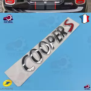 Logo Cooper s mini badge chrome lettrage emblème coffre arrière hayon - Bild 1 von 3