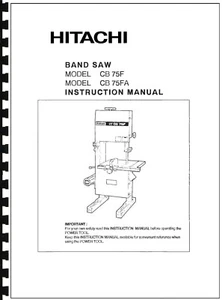 Hitachi Bandsäge CB75F & CB75FA Bedienungsanleitung - Bild 1 von 1