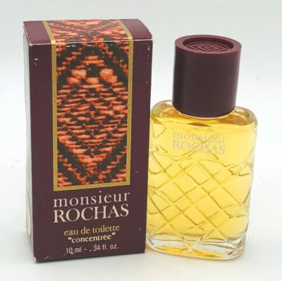 MIGNON ROCHAS MONSIEUR 10 ml Edt HOMME VINTAGE profumo EAU TOILETTE CONCENTREE