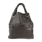 Bottega Veneta Intrecciato Handbag 273167 Leather Brown Studded Tote Bag