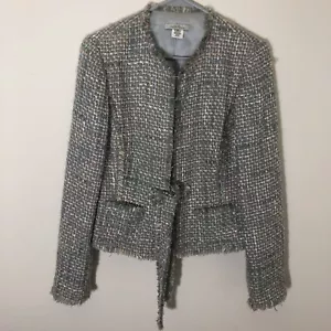 Intuitions pastellfarbene Tweedjacke mit Krawatte Größe 8 - Bild 1 von 4
