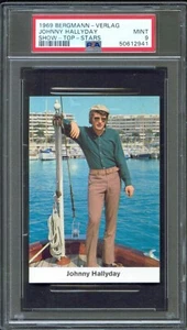 1969 Bergmann Top Stars Card JOHNNY HALLYDAY French Singer Actor PSA 9 MINT - Picture 1 of 2