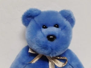 Ty Brand Blue Bear Plush 1999 - 14 Inch Stuffed Animal Toy - Very Soft - Picture 1 of 6