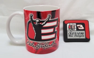 Taza de café de cerámica roja NASCAR Dale Earnhardt Sr 2003 e imán de goma Foto 1 de 4
