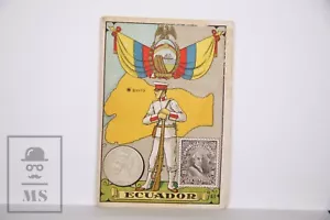 Trading Card - Flag, Soldier & Country. 43, Ecuador - Spanish Chocolate Adv. - Foto 1 di 3