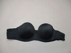 38DD ILYS Womens BLK Lined Underwire Back Closure Adhesive Line Strapless Bra 6A