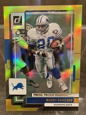 2022 Donruss Barry Sanders Gold Premium Press Proof #93 Lions