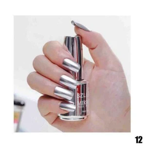 Metallic Nagellack Metallisch Magie Spiegeleffekt Chrom Nail Art Lack Silber - Bild 1 von 5