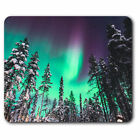Computer Mouse Mat - Forest Northern Lights Solar System Office Gift #16711