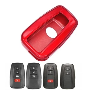 Red For 2018 Toyota Camry C-HR Paint Plastic Remote Key Case Shell Cover Chain - Picture 1 of 4