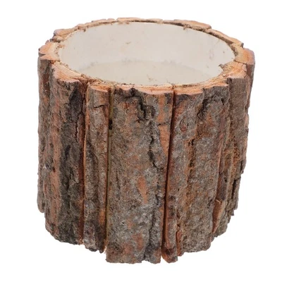 Wood Flower Pot Tree Stump Planter Artificial Plants Wood Vase Natural Flower... - Image 1 of 4