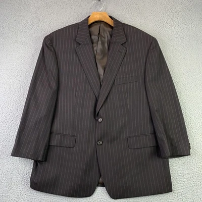 Lauren Ralph Lauren Blazer Mens 48S Charcoal Pinstripe Wool Sport Coat Jacket - Image 1 of 4