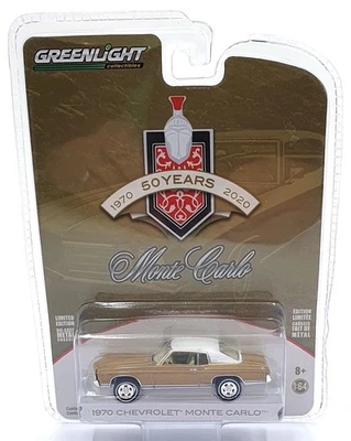 Chevrolet Monte Carlo 1970 Greenlight escala 1/64 28060-B - dorado/blanco Foto 1 de 4