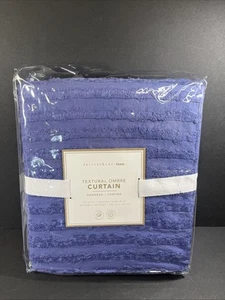 Tenda Ombré Textural Pottery Barn Teen PB set due pannelli blu 52”x63” NUOVA - Foto 1 di 8