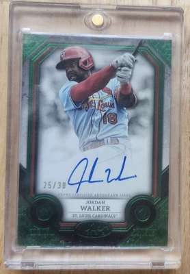 2024 Topps Tier One JORDAN WALKER /30 Green Auto Topps Tier 1 Autographs #TIA-JW - Image 1 of 4