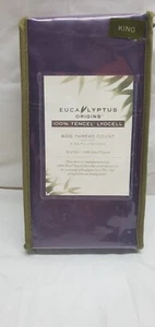 Eucalyptus Origins Tencel Lyocell 600-TC King Pillowcases - Plum - Picture 1 of 3