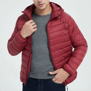 Men's Lightweight Hooded Coat Winter Warm Solid Color Zipper Jacket Fashion 2025 - Picture 1 of 19