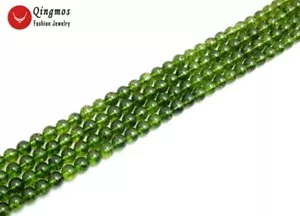 Natural 10mm Round Green Peridot Beads for Jewelry Making DIY Necklace 15" lo793 - Picture 1 of 6
