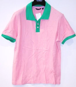 GSUS SINDUSTRIES Green PINK Polo BUTTON SHIRT Cotton FREE SHIPPING - Picture 1 of 1