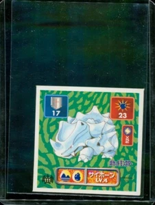 Pokemon Amada Sticker Rhyhorn #111 - 1° Serie Adesivi Pokemon dal Giappone - Foto 1 di 2