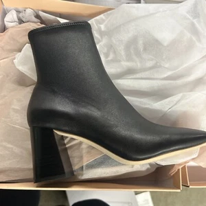 Loeffler Randall Women's Elise Slim Ankle Booties with Block Heel Black Size 9.5 - Picture 1 of 9