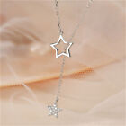 Zircon Stars Necklace for Women Hollow Design Elegant Clavicle Chain Necklac SPI