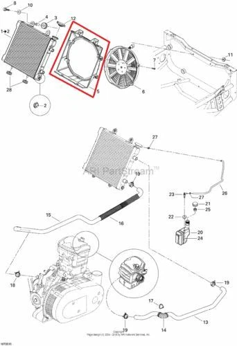 NEW OEM CAN-AM BOMBARDIER TRAXTER MAX CVT 650 OUTER SHROUD COVER 2005 05 - Image 1 of 1