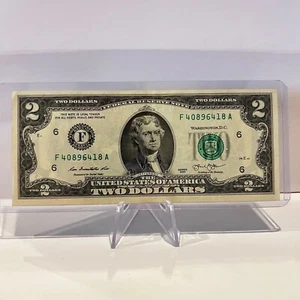 UNC Sequential 2 Note Lot $2 Dollar Bill Series 2013 * US Paper Currency - Picture 1 of 4