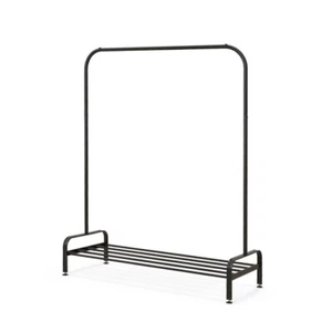 Heavy Duty Clothes Stand Rack with Top Rod and Lower Storage Shelf - Picture 1 of 9