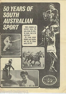 #T103. THE NEWS NEWSPAPER SUPPLEMENT, 50 YEARS OF SOUTH AUSTRALIAN SPORT 1973 - Picture 1 of 1