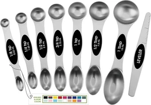 Spring Chef Stainless Steel Magnetic Measuring Spoons Set with Strong N45 Magnet - Picture 1 of 9