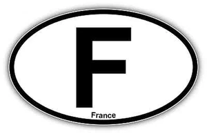France Vehicle Country Code Oval Car Bumper Window Sticker Decal 6"X4" - Picture 1 of 1