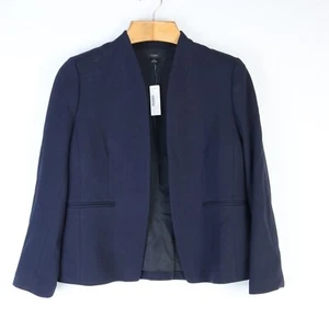 NWT J. CREW NAVY GOING-OUT BLAZER CARDIGAN IN STRETCH TWILL OPEN FRONT SZ 14 - Picture 1 of 6