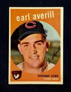 1959 Topps Baseball #301 Earl Averill EX-NR-MT envío gratuito - Imagen 1 de 2