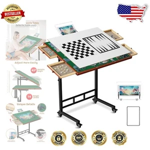 14-Level Height Adjustable Puzzle Table – 1500 pcs Capacity with Chess Cover - Picture 1 of 9