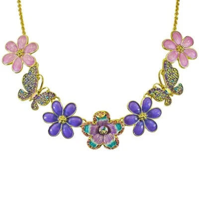 Collar Kirks Folly Jardín Encantado Esmalte y Cristal Tono Dorado #9 Foto 1 de 3