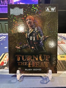 2022 Upper Deck AEW Metal Turn Up The Heat Ruby Soho Gold TH-4 Numbered 06/25 - Picture 1 of 3