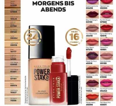 Avon power stay foundation oder  lippenstift Auswahl WOW Beauty Trends - Bild 1 von 2