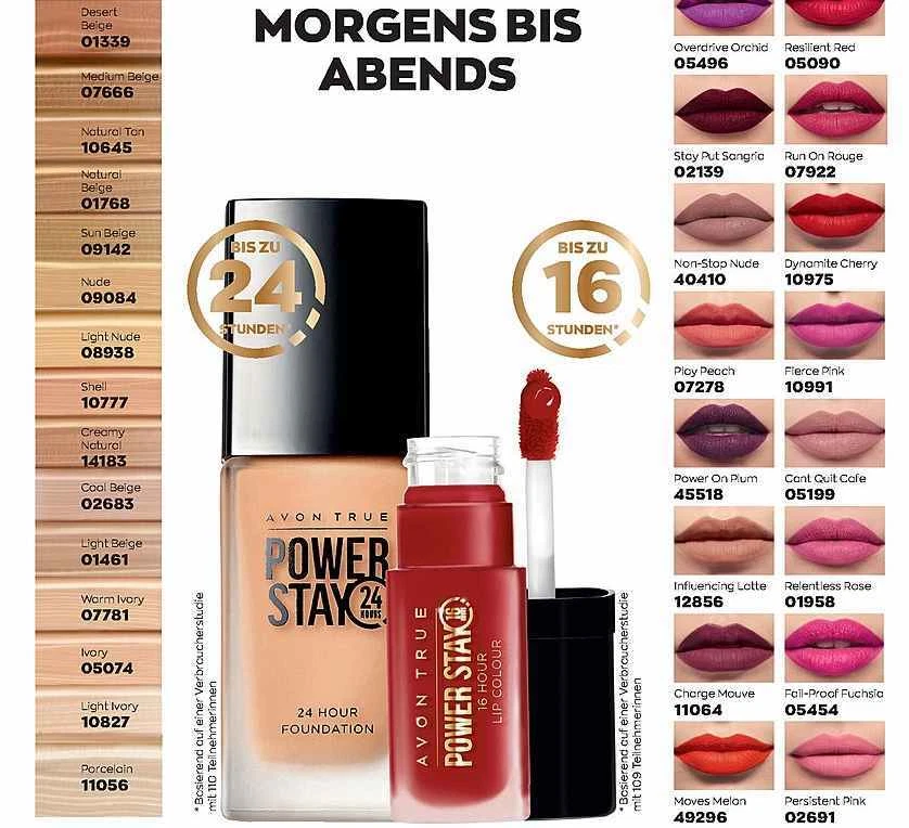 Avon power stay foundation oder  lippenstift Auswahl WOW Beauty Trends - Bild 1 von 2