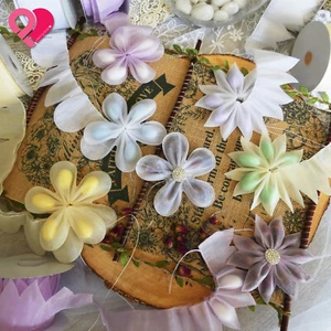 Confetti Flower Pull Bow Ribbon Pouch Jordan Almond Holder Wedding Party Favor - Picture 1 of 7