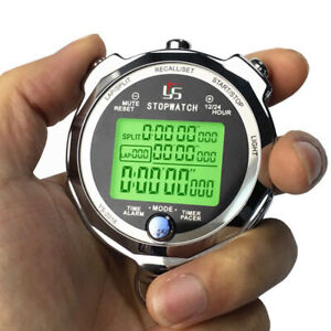 Chronograph Metal Digital Timer Stopwatch Sports Counter Waterproof Stopwatch